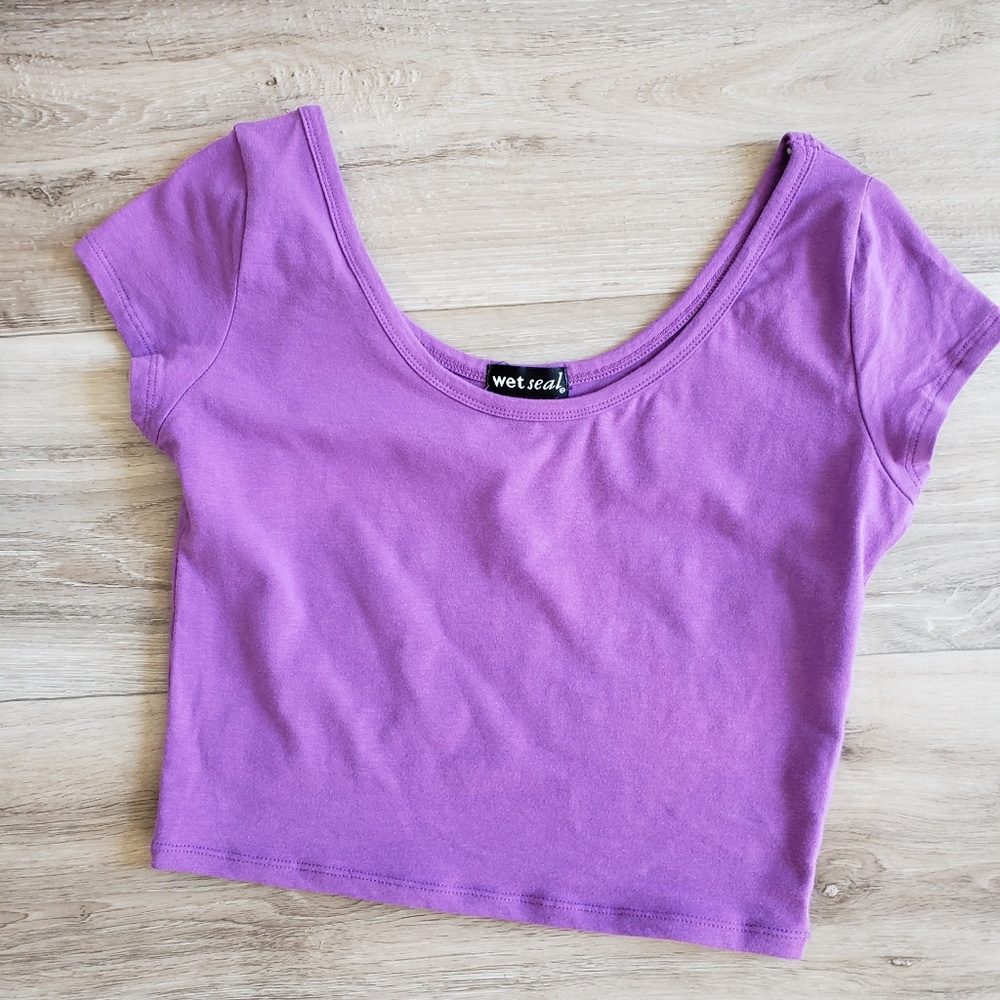 Purple crop top